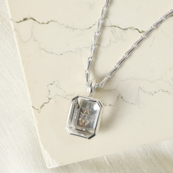 crystal signature pendant